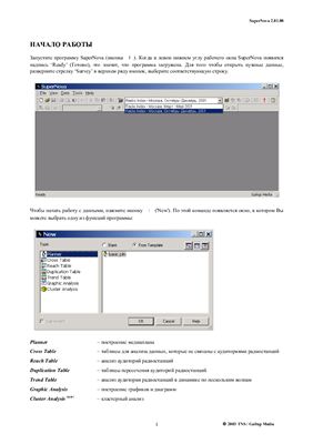 SuperNova 2.01 - руководство пользователя для маркетингового анализа и медиапланирования (Радио)(2003)