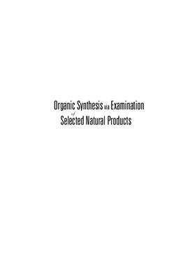 Hart D.J. Organic Synthesis via Examination of Selected Natural Products