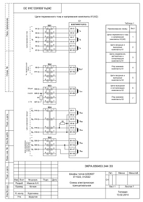 НПП Экра. Схема электрическая принципиальная шкафов ШЭ2607 011022, ШЭ2607 012022
