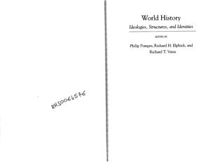 Pomper P., Elphick R.H., Vann R.T. (eds) World History: Ideologies, Structures, and Identities