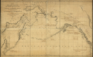 Карта морских открытий Российскими мореплавателями на Тихом и Ледовитом морях