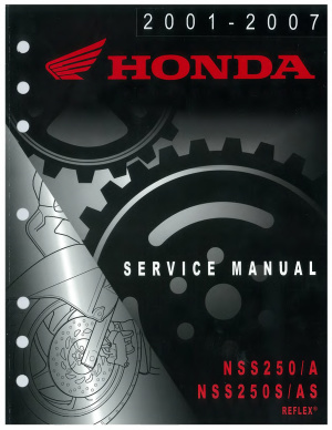 Honda motor Co - Service Manual - Honda NSS250/Reflex/Forza mf06 2001-2007