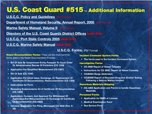U.S. Coast Guard #515- Additional Information