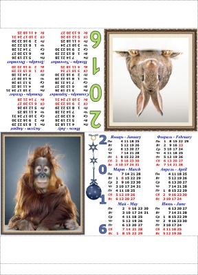 Календарь настольный на 2016 год