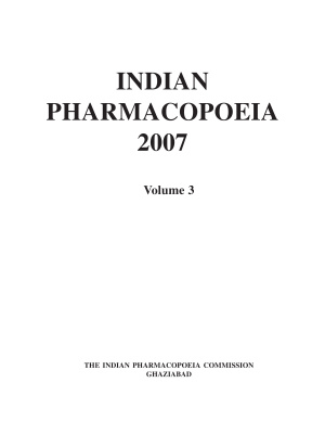 Indian Pharmacopoea 2007. Volumes 1-3