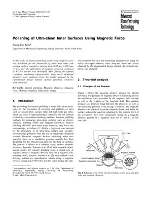 Kim J. Polishing of ultra-clean inner surfaces using magnetic force