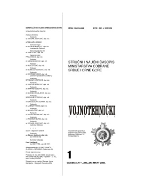 Војнотехнички гласник 2006 №01 (54)