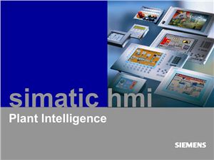 Simatic HMI. Plant Intelligence