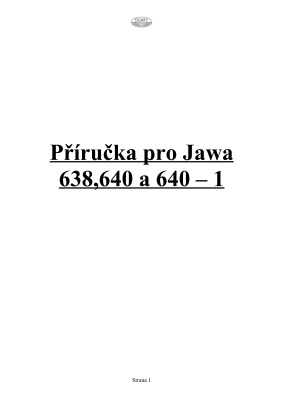 Příručka pro Jawa 638, 640 a 640 - 1