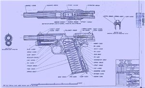 Кольт М1911 А1. Чертежи пистолета