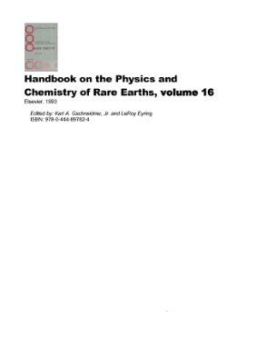 Gschneidner K.A., Jr. et al. (eds.) Handbook on the Physics and Chemistry of Rare Earths. V.16