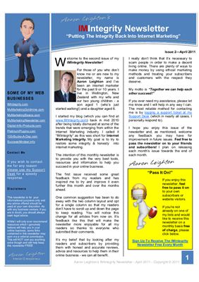 IM Integrity Newsletter 2011 №02