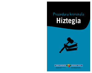 Baztarrika Galparsoro P. (ed.) Prozedura kriminala hiztegia