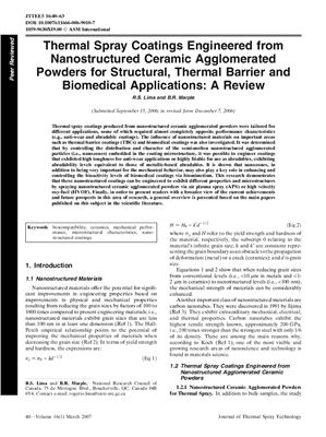 Journal of Thermal Spray Technology 2007. Vol. 16, №01