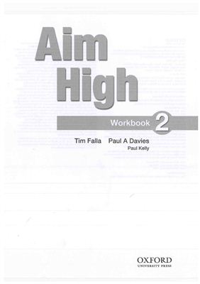 Oxford University Press ed. Aim High Level 2: A New Secondary Course Work book