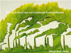 Plants protect our environment from pollution - Защита растениями окружающей среды от загрязнение