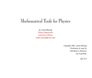 Nearing J. Mathematical Tools for Physics