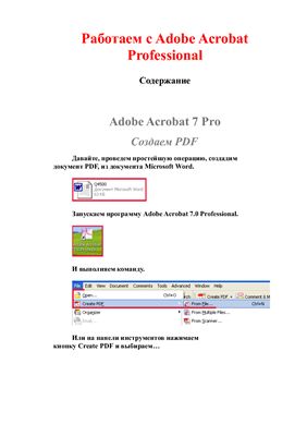 Методические указания - Работаем с Adobe Acrobat Professional