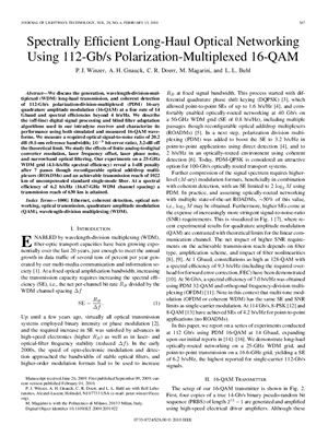 Winzer P.J., Gnauck A.H. et al. Spectrally Ef?cient Long-Haul Optical Networking Using 112-Gb/s Polarization-Multiplexed 16-QAM