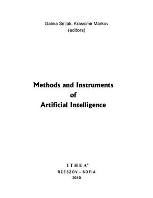 Setlak G., Markov K. Methods and Instruments of Artificial Intelligence
