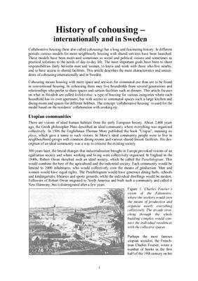 History of cohousing - internationally and in Sweden