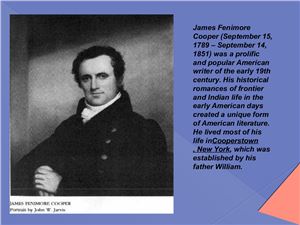 Biography of James Fenimore Cooper