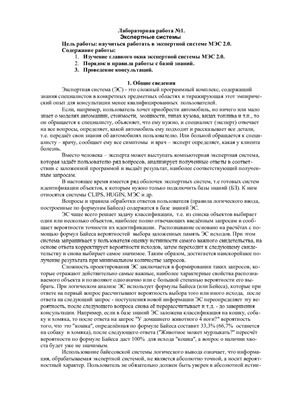 Экспертные системы