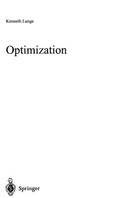 Lange K. Optimization