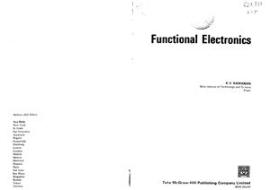 Functional Electronics by K.Venkata Ramanan 13 edition 1999y