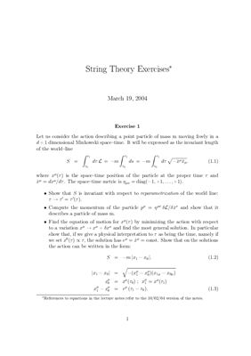 Hooft G. String Theory Exercises