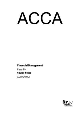 ACCA F9 Financial Management Course Notes, BPP