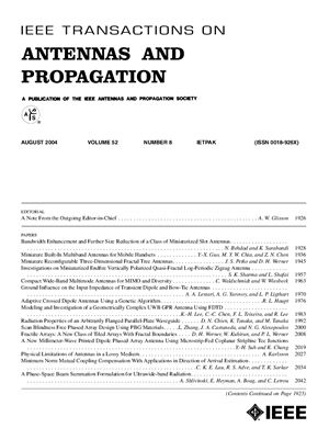 IEEE Transactions on Antennas and Propagation, vol. 52, No. 8, August 2004