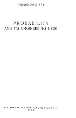 Фрай Т. Теория вероятностей для инженеров