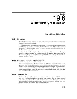 Whitaker J.C. A Brief History of Television