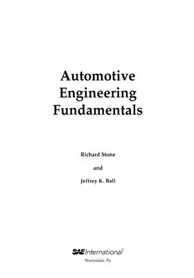 Stone R., Ball J.K. Automotive Engineering Fundamentals