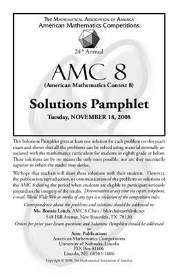 American Mathematics Contest 8 (AMC 8) 2008