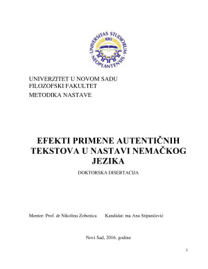 Stipančević A. Efekti primene autentičnih tekstova u nastavi nemačkog jezika