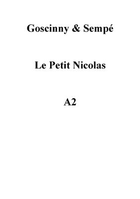 Goscinny René, Sempé Jean-Jacques. Le Petit Nicolas (A2)