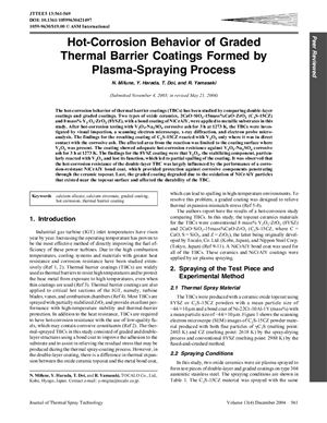 Journal of Thermal Spray Technology 2004. Vol. 13, №04
