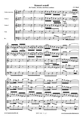 Бах И.С. Коцерт для скрипки ля-минор, BWV1041