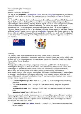 General information about New Zealand. Общая информация о Новой Зеландии