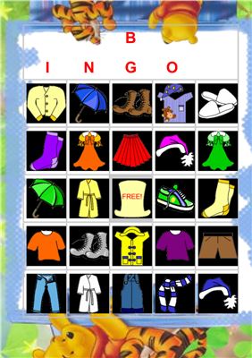 Clothes bingo