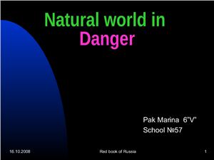 Natural world in Danger