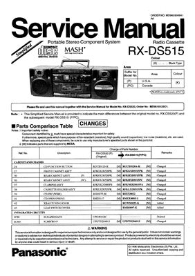 Музыкальный центр переносной PANASONIC RX DS515 Р РС