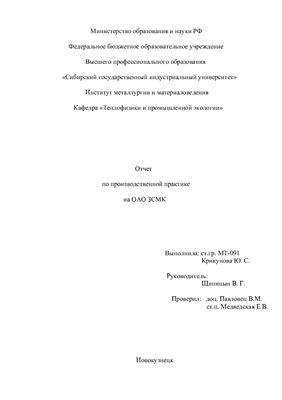 Отчет по производственной практике на Евраз ЗСМК
