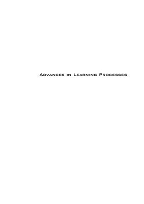 Rosson M.B. (ed.) Advances in Learning Processes