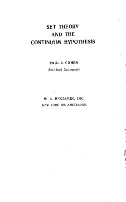 Коэн П. Дж. Теория множеств и континуум-гипотеза