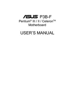 Материнская плата Asus P3B-F. Иструкция по эксплуатации