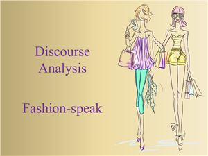 Discourse analysis Fashion-speak