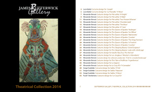James Butterwick Gallery. Theatrical Collection 2014